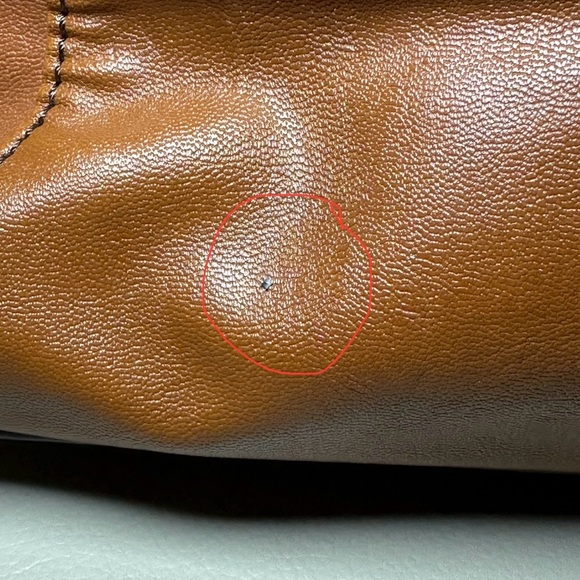 Relic by Fossil Brown Vegan Leather Satchel EUC - 2 Side Slip Pockets - Picture 13 of 13